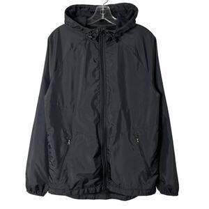 Russell Men's Track Jacket S Black Hooded Full Zip Up Mesh Lined Lightweight